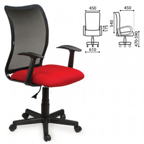Кресло BRABIX Spring MG-307 (красно-черный) в Электростали - ehlektrostal.katalogmebeli.com | фото