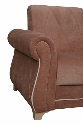 Кресло для отдыха "Порто" (велюр киви корица / микровельвет крем) в Электростали - ehlektrostal.katalogmebeli.com | фото 3
