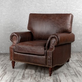 Кресло кожаное Лофт Аристократ (ширина 1100 мм) в Электростали - ehlektrostal.katalogmebeli.com | фото