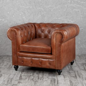 Кресло кожаное Лофт Честер (кожа) в Электростали - ehlektrostal.katalogmebeli.com | фото