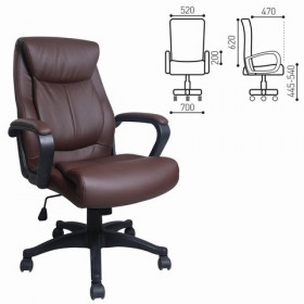 Кресло офисное BRABIX Enter EX-511 (коричневый) в Электростали - ehlektrostal.katalogmebeli.com | фото 1