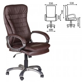 Кресло офисное BRABIX Omega EX-589 (коричневое) в Электростали - ehlektrostal.katalogmebeli.com | фото