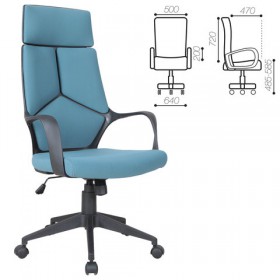 Кресло офисное BRABIX Prime EX-515 (голубая ткань) в Электростали - ehlektrostal.katalogmebeli.com | фото