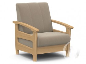 Кресло для отдыха Омега (бук лак/CATANIA LATTE) в Электростали - ehlektrostal.katalogmebeli.com | фото 1