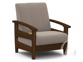 Кресло для отдыха Омега (орех лак/CATANIA COCOA) в Электростали - ehlektrostal.katalogmebeli.com | фото