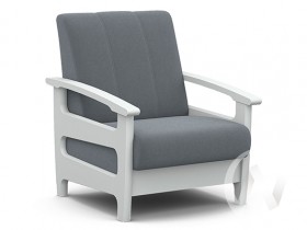 Кресло для отдыха Омега (снег лак/CATANIA SILVER) в Электростали - ehlektrostal.katalogmebeli.com | фото