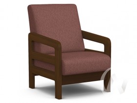Кресло отдыха Вега-34 (орех лак/UNO BERRY) в Электростали - ehlektrostal.katalogmebeli.com | фото 1