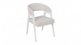 Кресло «Техас 1» (Белый матовый/Шенилл Estetica Vanille №220) в Электростали - ehlektrostal.katalogmebeli.com | фото