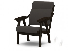 Кресло Вега-10 (венге лак/ULTRA GRAFIT) в Электростали - ehlektrostal.katalogmebeli.com | фото 1