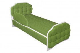Кровать 170 Атлет 76 Зелёный (мягкий бортик) в Электростали - ehlektrostal.katalogmebeli.com | фото