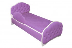 Кровать 170 Гармония 67 Светло-фиолетовый (мягкий бортик) в Электростали - ehlektrostal.katalogmebeli.com | фото