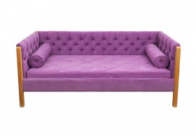 Кровать 180 серии Леди  32 Фиолетовый (подушка валик) в Электростали - ehlektrostal.katalogmebeli.com | фото