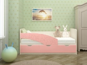 Кровать Бабочки 1,6м (Розовый металлик) в Электростали - ehlektrostal.katalogmebeli.com | фото 1
