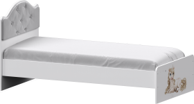 Кровать Каспер с мягкой спинкой и фотопечатью (900х1900) Белый в Электростали - ehlektrostal.katalogmebeli.com | фото