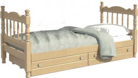 Кровать одинарная Аленка из массива сосны 800*1890 Сосна в Электростали - ehlektrostal.katalogmebeli.com | фото