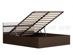 Кровать с подъемным механизмом Нэнси 1,6м (Венге/Белый глянец) в Электростали - ehlektrostal.katalogmebeli.com | фото