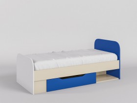 Кровать Скай люкс 1650х750 (Синий/Белый/корпус Клен) в Электростали - ehlektrostal.katalogmebeli.com | фото