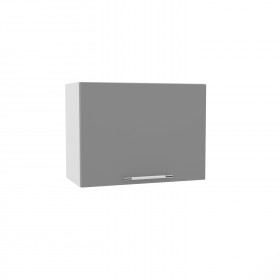 Квадро ВПГ 600 шкаф верхний горизонтальный высокий (Ваниль кожа/корпус Серый) в Электростали - ehlektrostal.katalogmebeli.com | фото