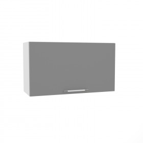 Квадро ВПГ 800 шкаф верхний горизонтальный высокий (Ваниль кожа/корпус Серый) в Электростали - ehlektrostal.katalogmebeli.com | фото