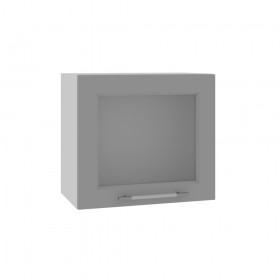 Квадро ВПГС 500 шкаф верхний горизонтальный со стеклом высокий (Железо/корпус Серый) в Электростали - ehlektrostal.katalogmebeli.com | фото
