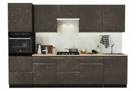 Модульная кухня Бруклин 3 м (Бетон коричневый) в Электростали - ehlektrostal.katalogmebeli.com | фото