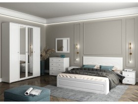 Модульная спальня Барселона (Белый/Белый глянец) в Электростали - ehlektrostal.katalogmebeli.com | фото