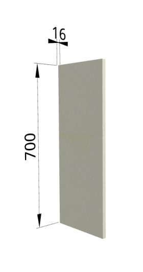 Панель торцевая П Квадро (для шкафа верхнего) Ваниль кожа в Электростали - ehlektrostal.katalogmebeli.com | фото