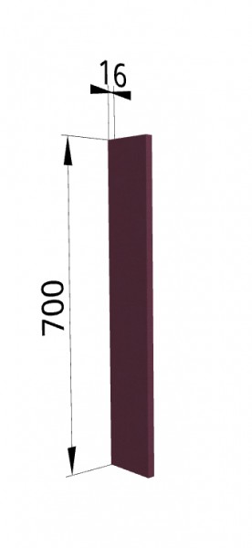 Панель торцевая ПТ 400 Квадро (для шкафа торцевого верхнего) Виноград в Электростали - ehlektrostal.katalogmebeli.com | фото