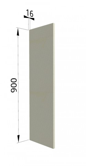 Панель торцевая ВП Квадро (для шкафа верхнего высокого) Ваниль кожа в Электростали - ehlektrostal.katalogmebeli.com | фото