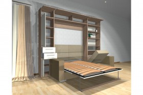 Шкаф-кровать с диваном Каролина в Электростали - ehlektrostal.katalogmebeli.com | фото 3