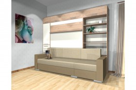 Шкаф-кровать с диваном Каролина в Электростали - ehlektrostal.katalogmebeli.com | фото 4