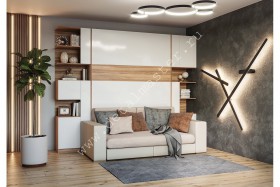 Шкаф-кровать с диваном Дина в Электростали - ehlektrostal.katalogmebeli.com | фото