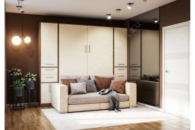 Шкаф-кровать с диваном Злата в Электростали - ehlektrostal.katalogmebeli.com | фото 1