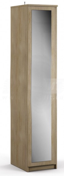 Веста СБ-2260 Шкаф 1 дверный с зеркалом Дуб Сонома в Электростали - ehlektrostal.katalogmebeli.com | фото