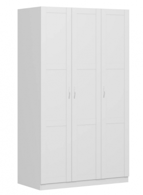 Шкаф трехдверный Пегас сборный белый в Электростали - ehlektrostal.katalogmebeli.com | фото