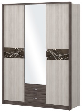 Шкаф трехстворчаты с зеркалом Шк68.1 Николь в Электростали - ehlektrostal.katalogmebeli.com | фото