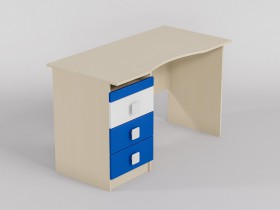 Стол (столешница с выемкой) Скай (Синий/Белый/корпус Клен) в Электростали - ehlektrostal.katalogmebeli.com | фото