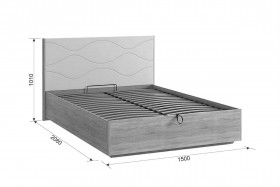 Зара Кровать 1.4 Люкс дуб сонома/белый в Электростали - ehlektrostal.katalogmebeli.com | фото 4
