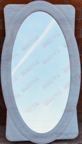 Зеркало Овальное МДФ Белый в Электростали - ehlektrostal.katalogmebeli.com | фото